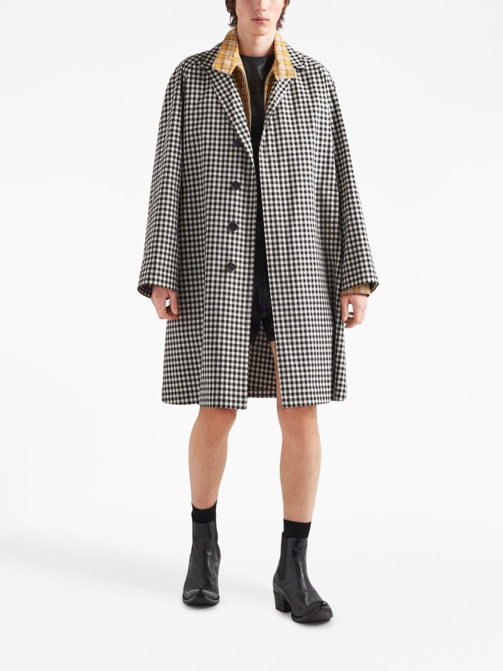 Prada Jas met gingham ruit - Wit