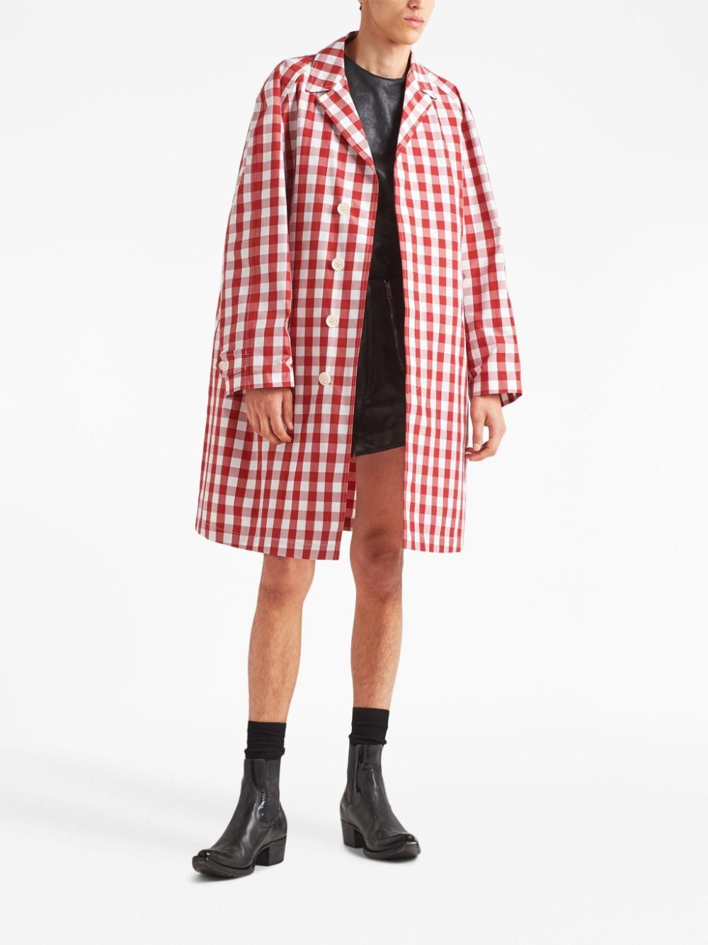 Prada Jas met gingham ruit - Wit