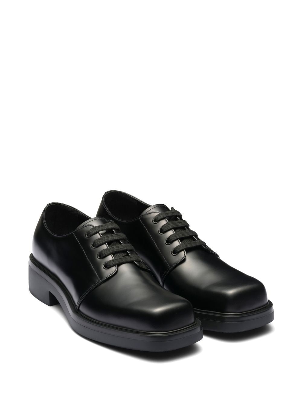 Prada Leren derby schoenen - Zwart