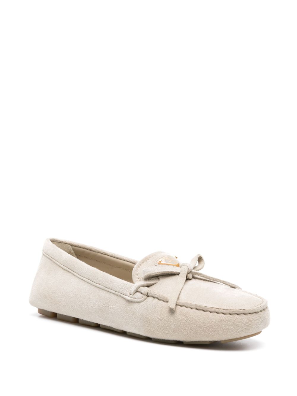 Prada Loafers met logo - Beige