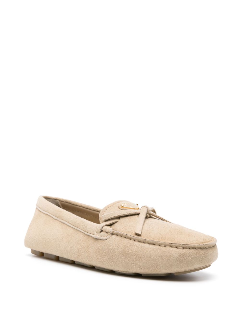 Prada Loafers met logo - Beige