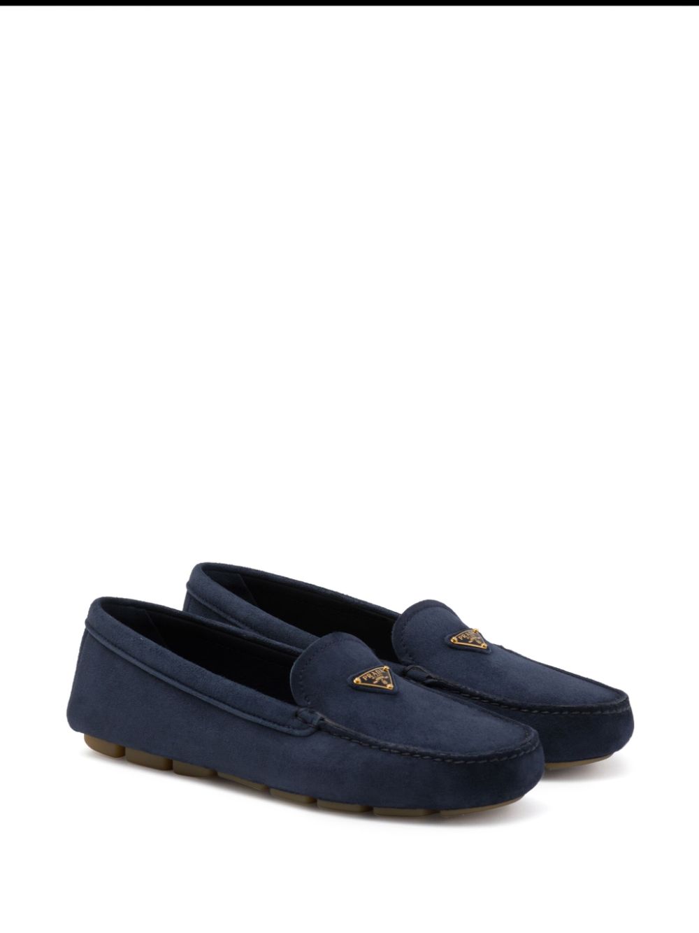 Prada Loafers met logo - Blauw