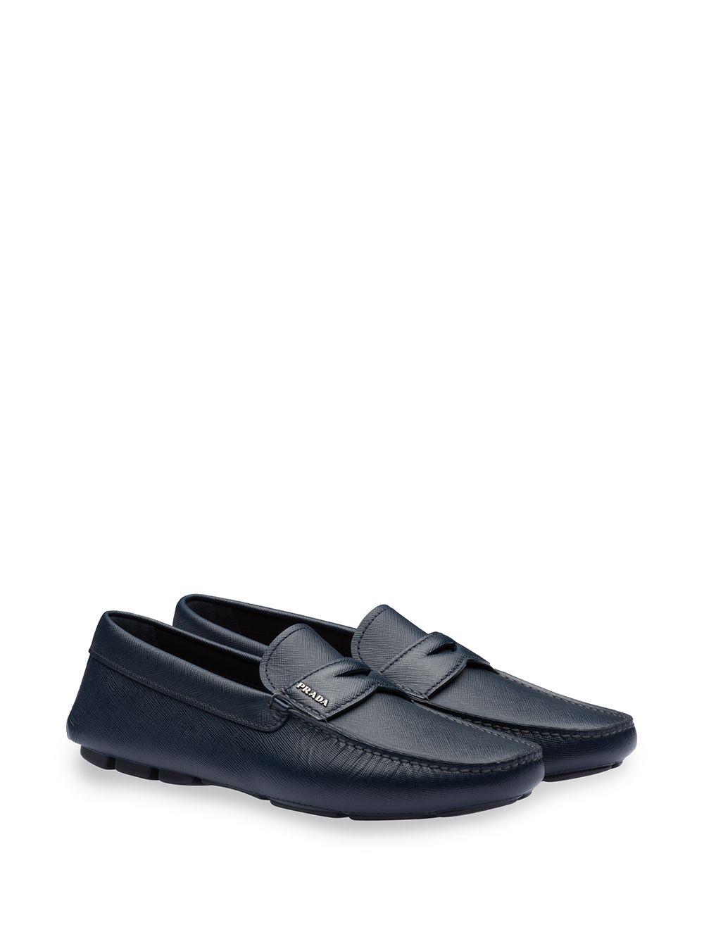 Prada Loafers met logo - Blauw