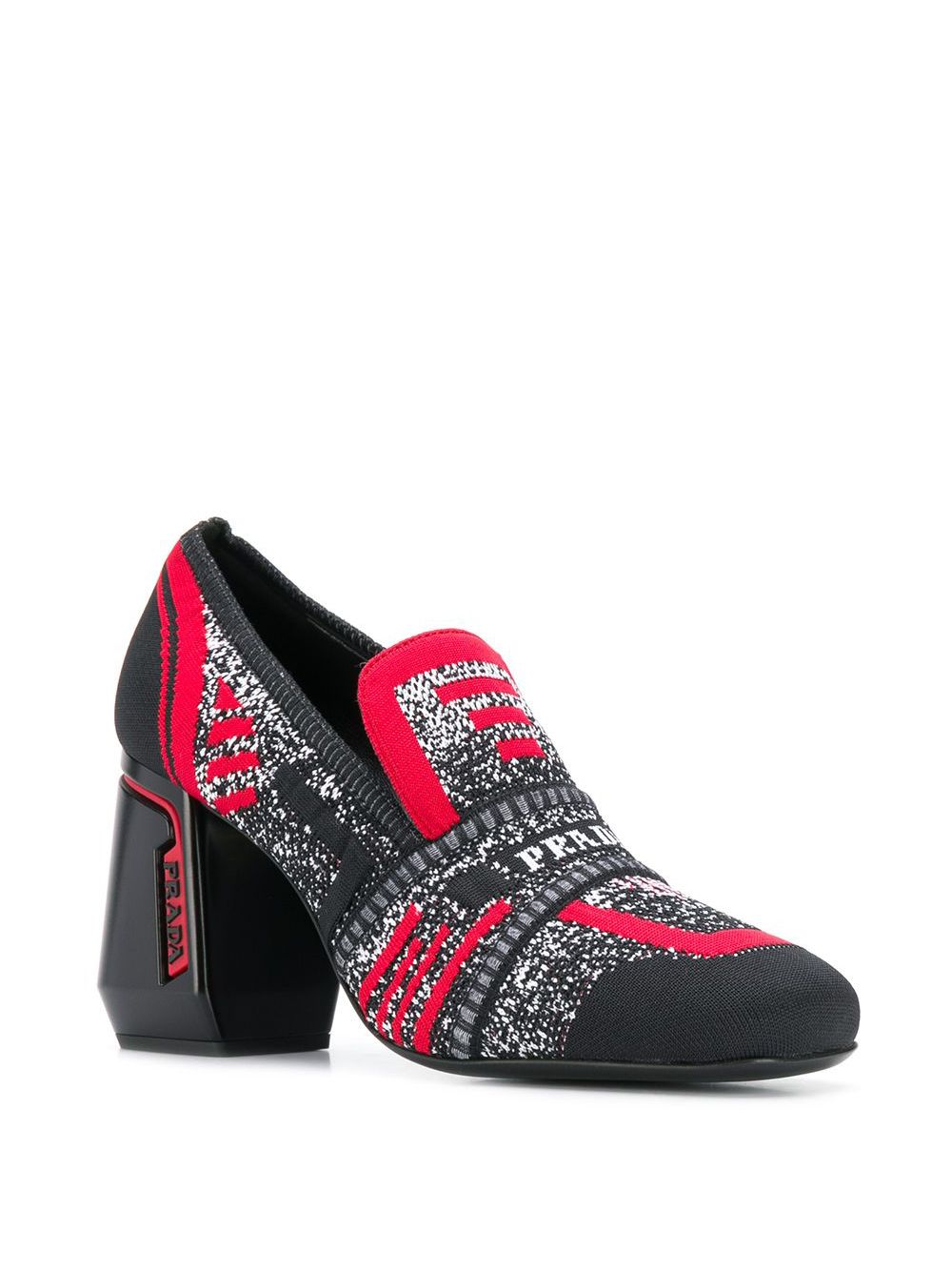 Prada Loafers met logo - Zwart