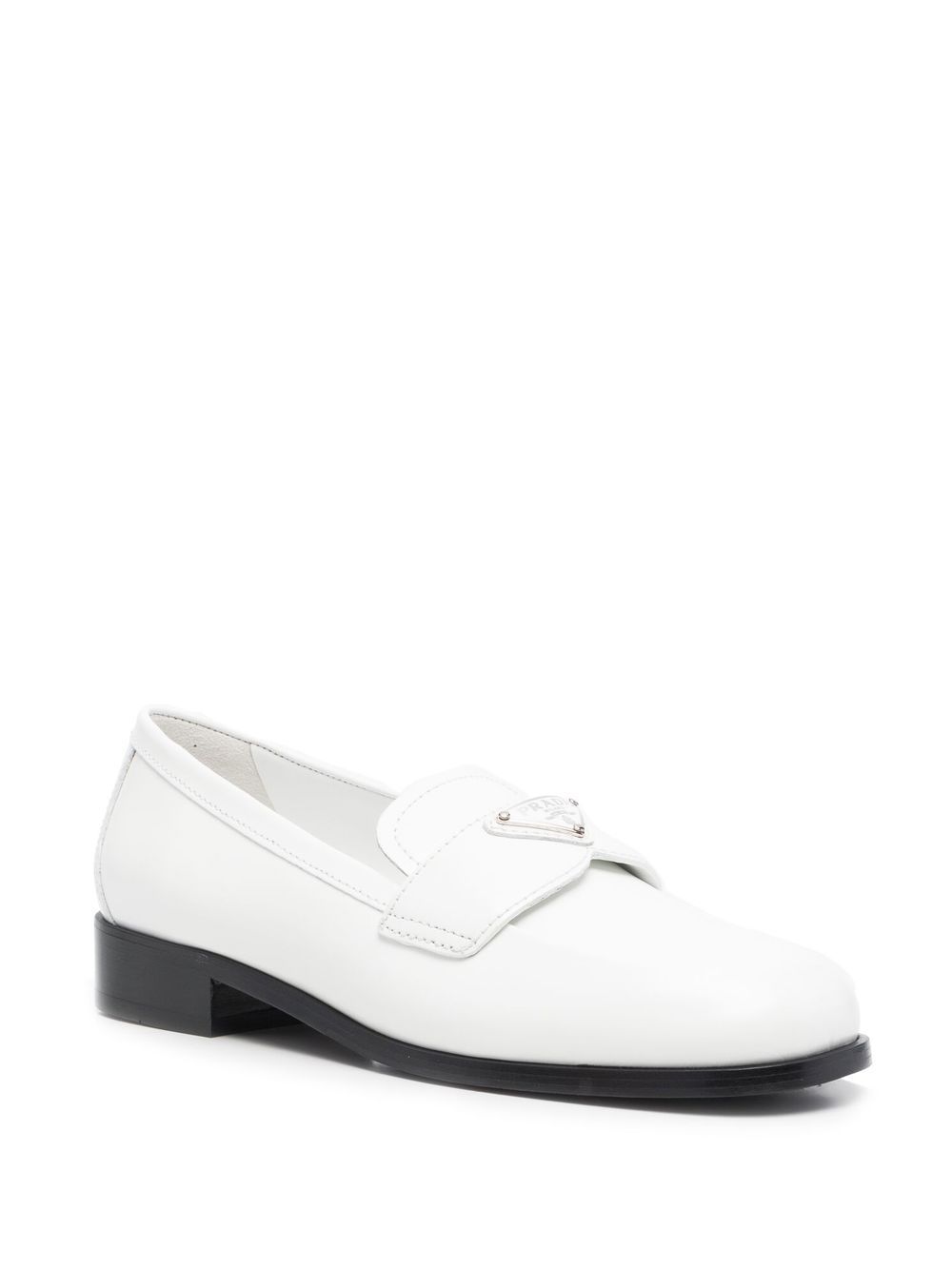 Prada Loafers met logoplakkaat - Wit