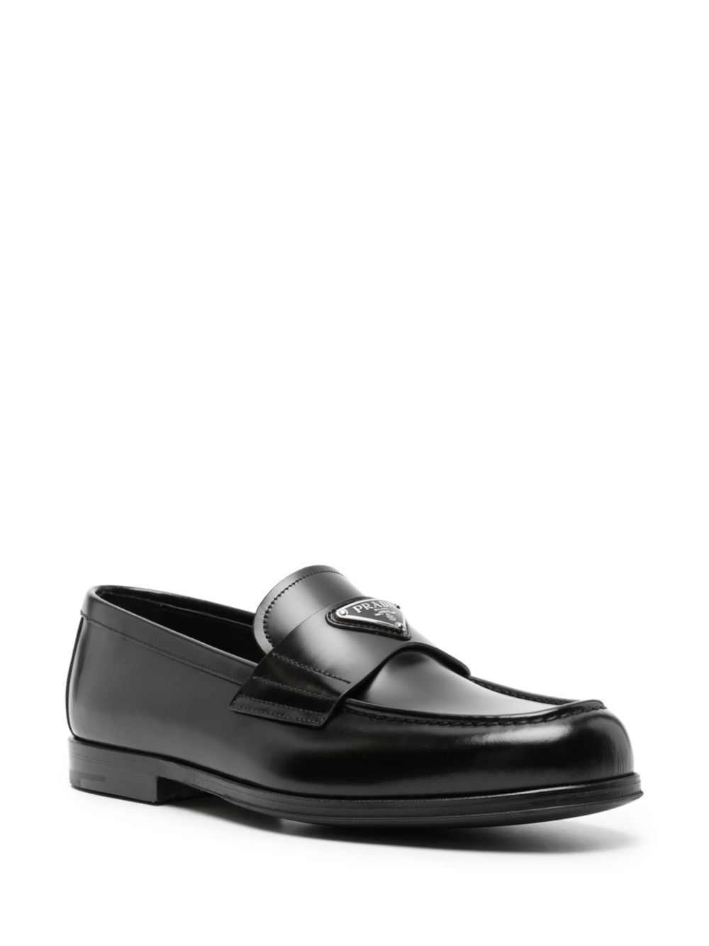 Prada Loafers met logoplakkaat - Zwart