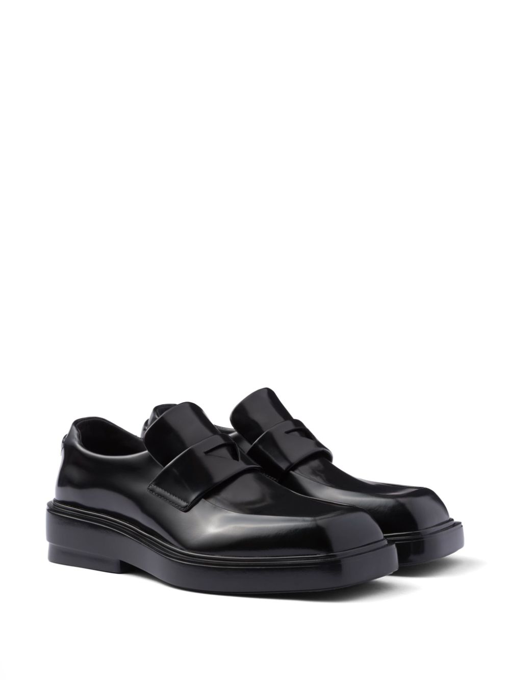 Prada Loafers met patch - Zwart