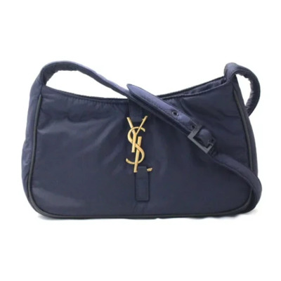 Pre-owned Fabric shoulder-bags Yves Saint Laurent Vintage , Blue , Dames