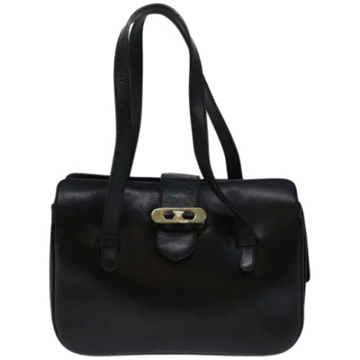 Pre-owned Leather celine-bags Celine Vintage , Black , Dames