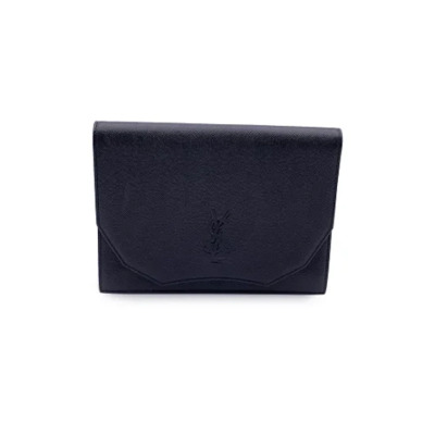 Pre-owned Leather clutches Yves Saint Laurent Vintage , Black , Dames