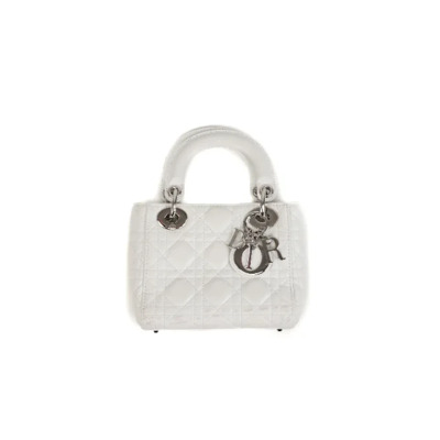 Pre-owned Leather dior-bags Dior Vintage , White , Dames