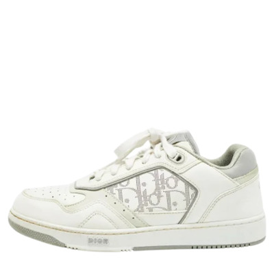 Pre-owned Leather sneakers Dior Vintage , White , Dames