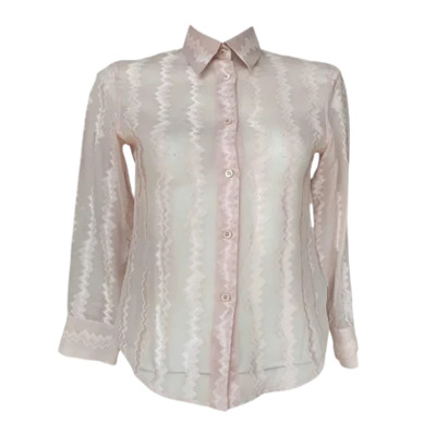 Pre-owned Silk tops Gucci Vintage , Beige , Dames