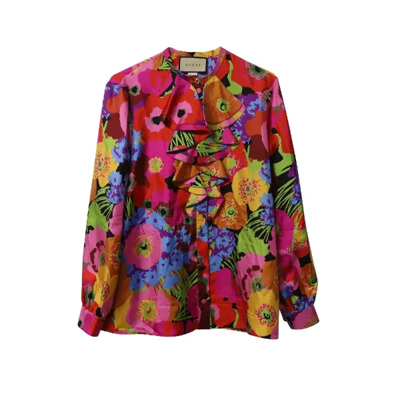 Pre-owned Silk tops Gucci Vintage , Multicolor , Dames