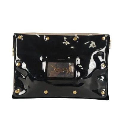 Pre-owned Suede clutches Yves Saint Laurent Vintage , Black , Dames