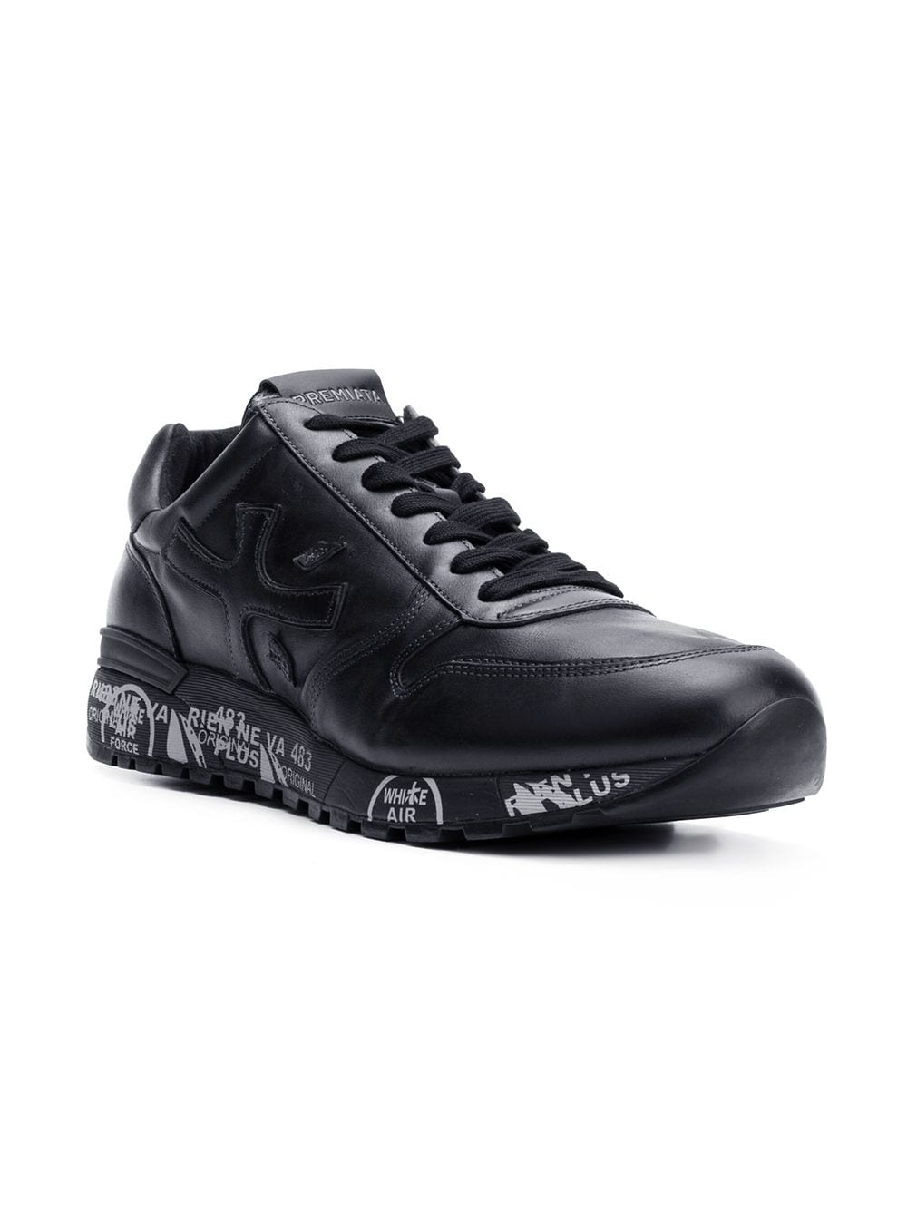 Premiata sneakers met versierd logo - Zwart