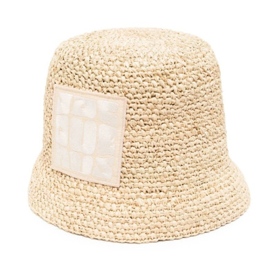 Raffia Bucket Cap Jacquemus , Beige , Unisex