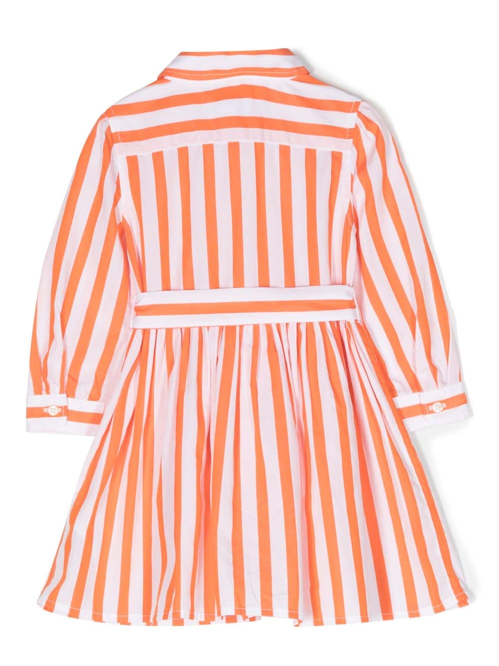 Ralph Lauren Kids Gestreepte blousejurk - Oranje