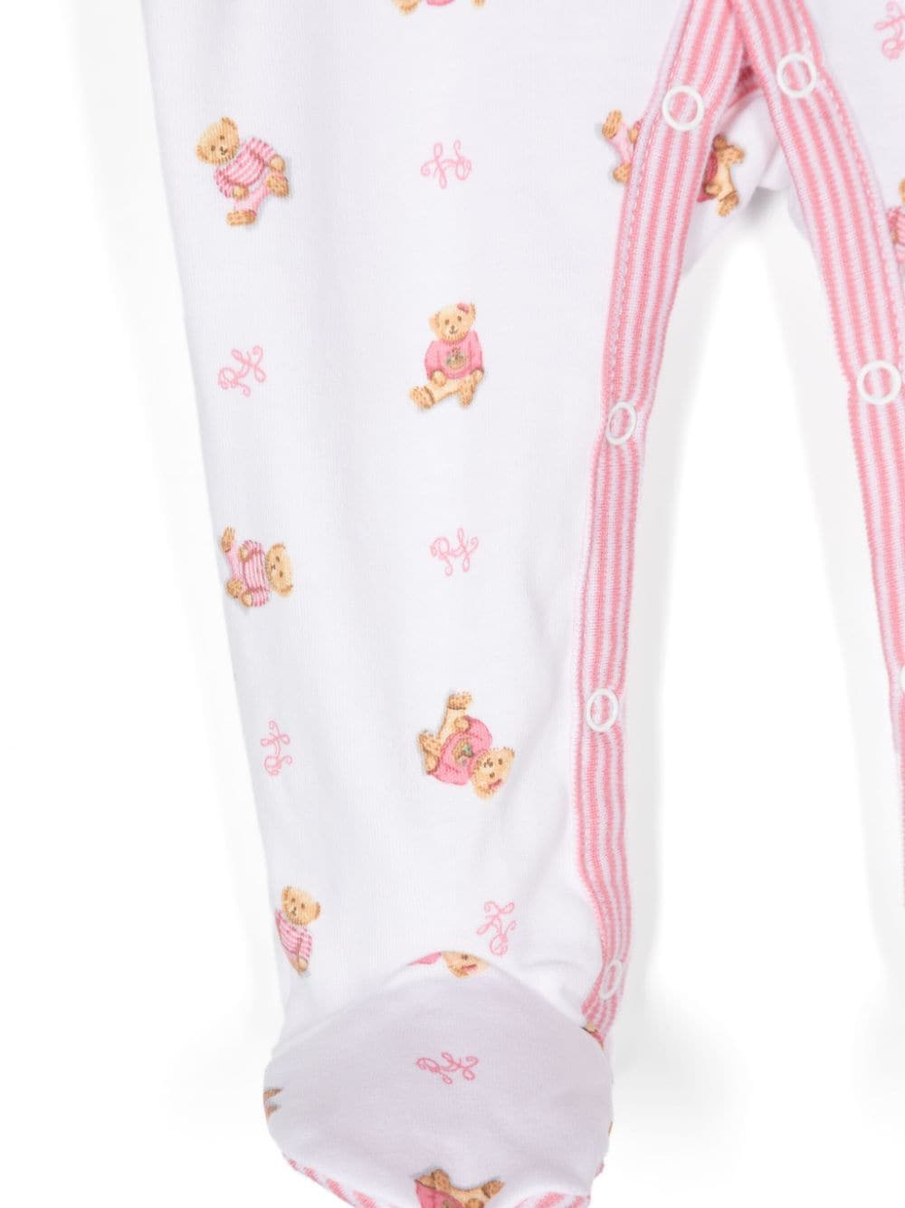 Ralph Lauren Kids Katoenen babypakje met teddybeerprint - Wit