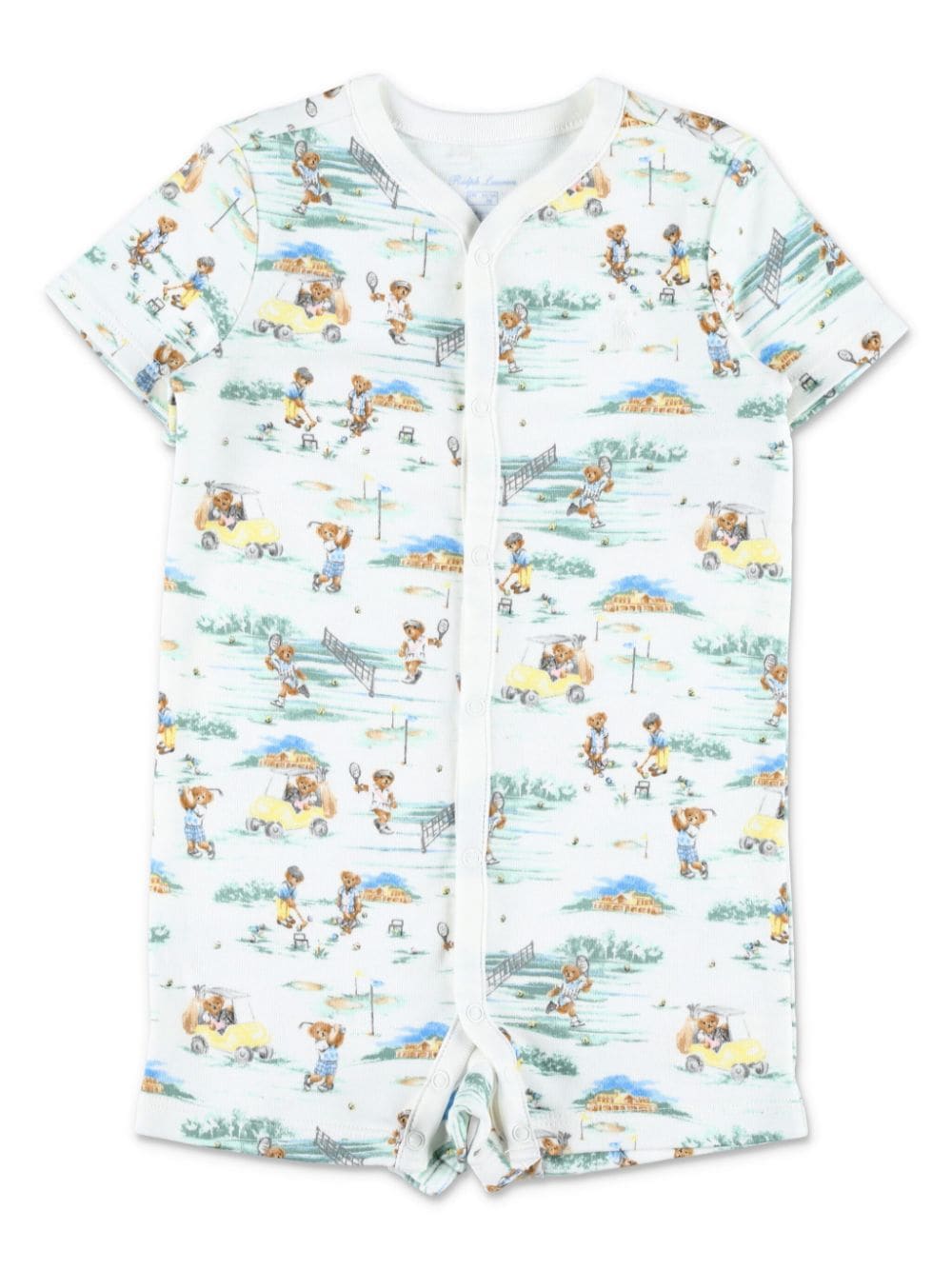 Ralph Lauren Kids Katoenen romper met logo - Wit