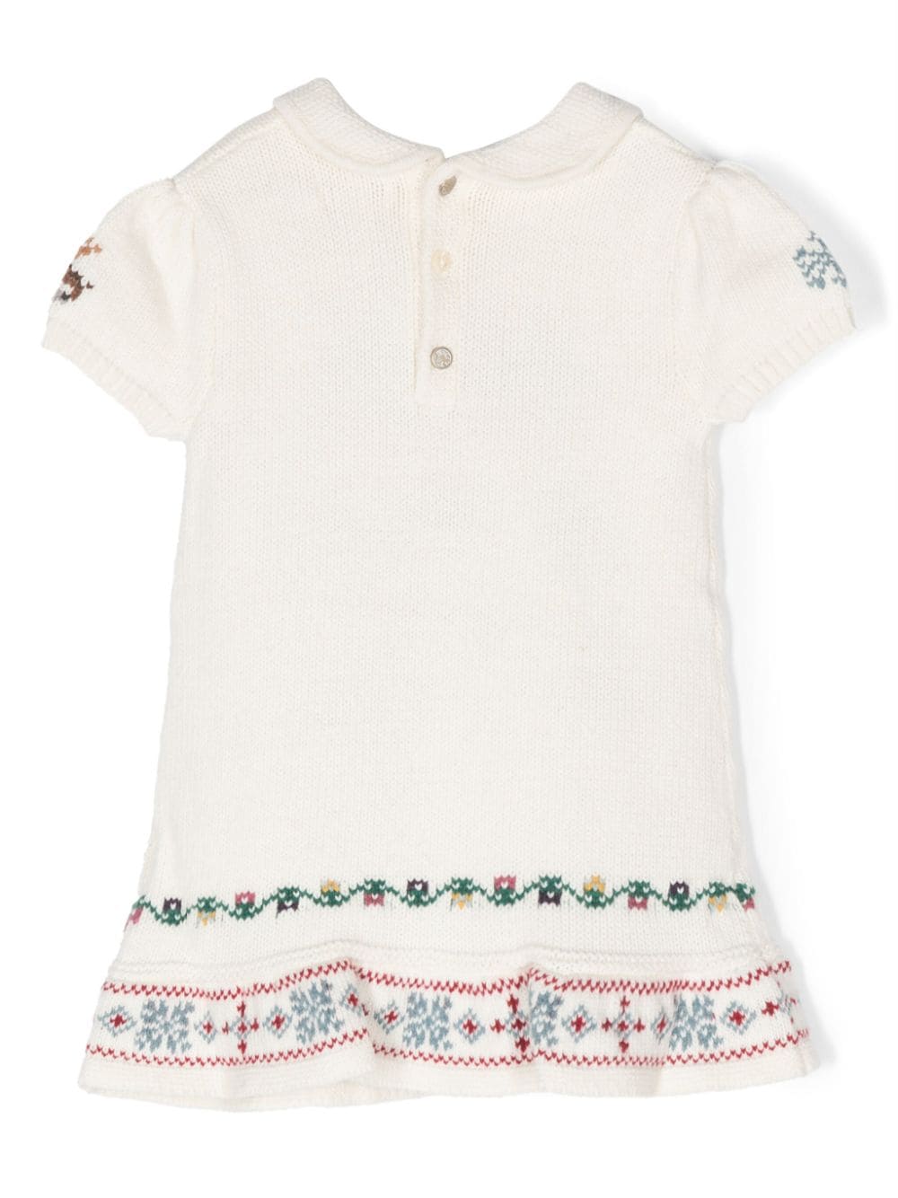 Ralph Lauren Kids Sampler jurk met logo - Beige