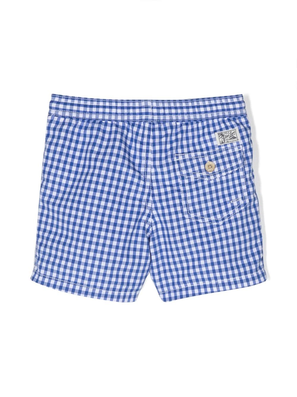 Ralph Lauren Kids Zwembroek met trekkoord - Blauw