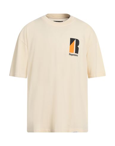 Represent Man T-shirt Cream Size L Cotton