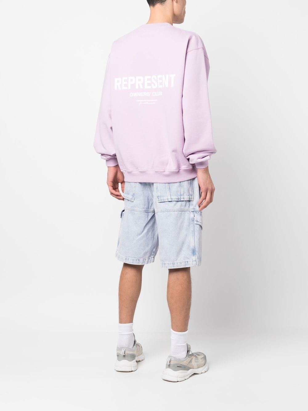 Represent Trui met logoprint - Paars