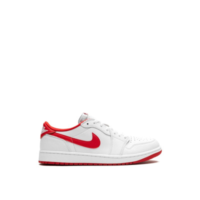 Retro Low OG Sneakers Wit/Rood Jordan , White , Heren