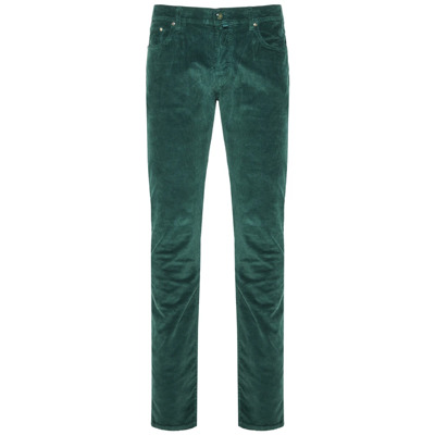 Ribfluwelen broek met speciale Japanse stoffen Jacob Cohën , Green , Heren