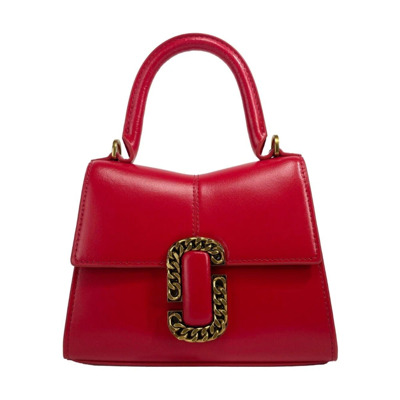 Rode Leren Mini Crossbody Tas Marc Jacobs , Red , Dames