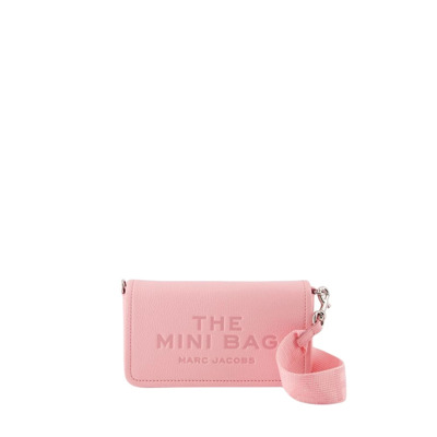 Roze Kalfsleren Mini Tas met Klep Marc Jacobs , Pink , Dames