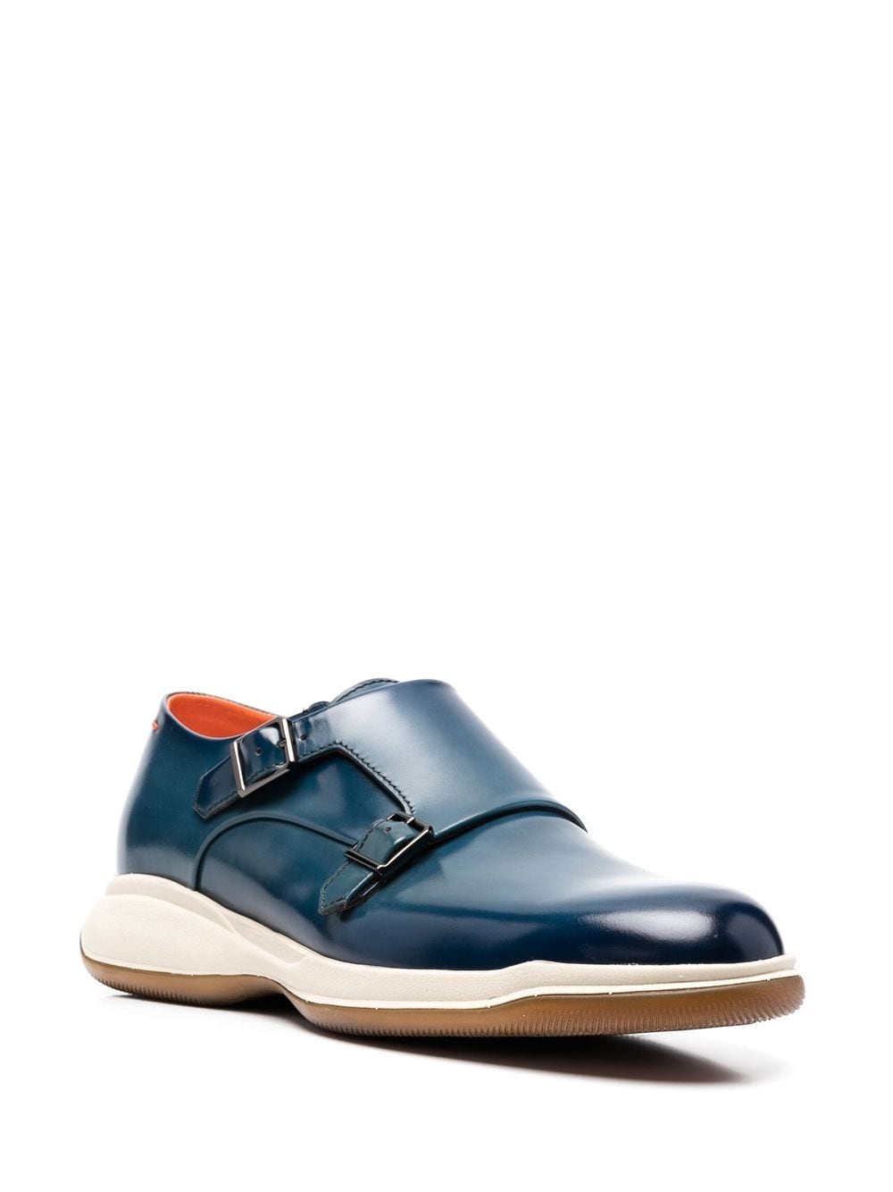 Santoni Schoenen met dubbele gesp - Blauw