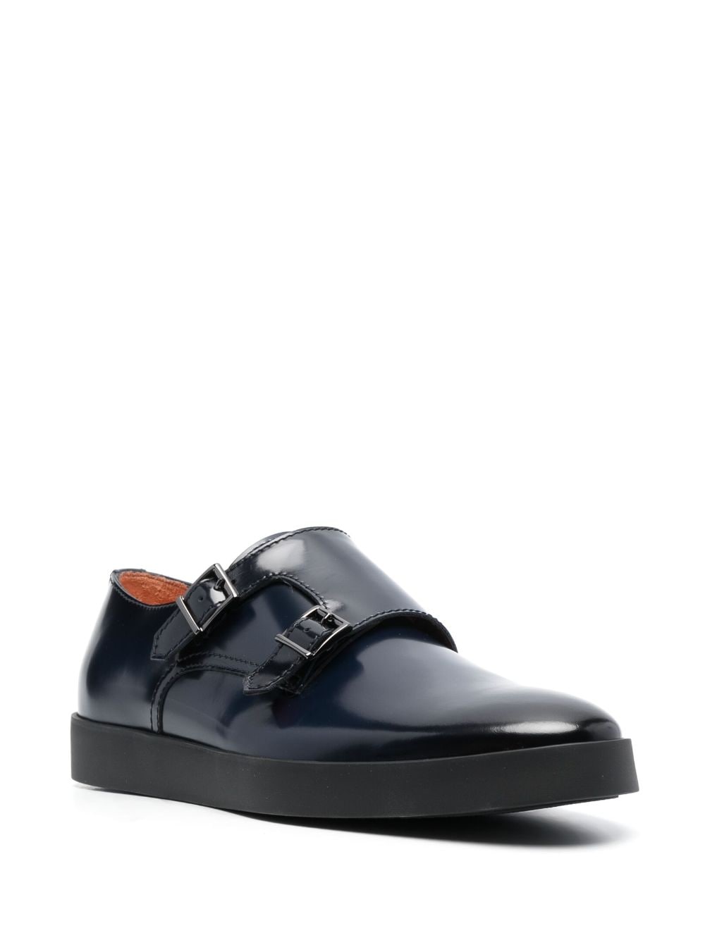 Santoni Schoenen met dubbele gesp - Blauw