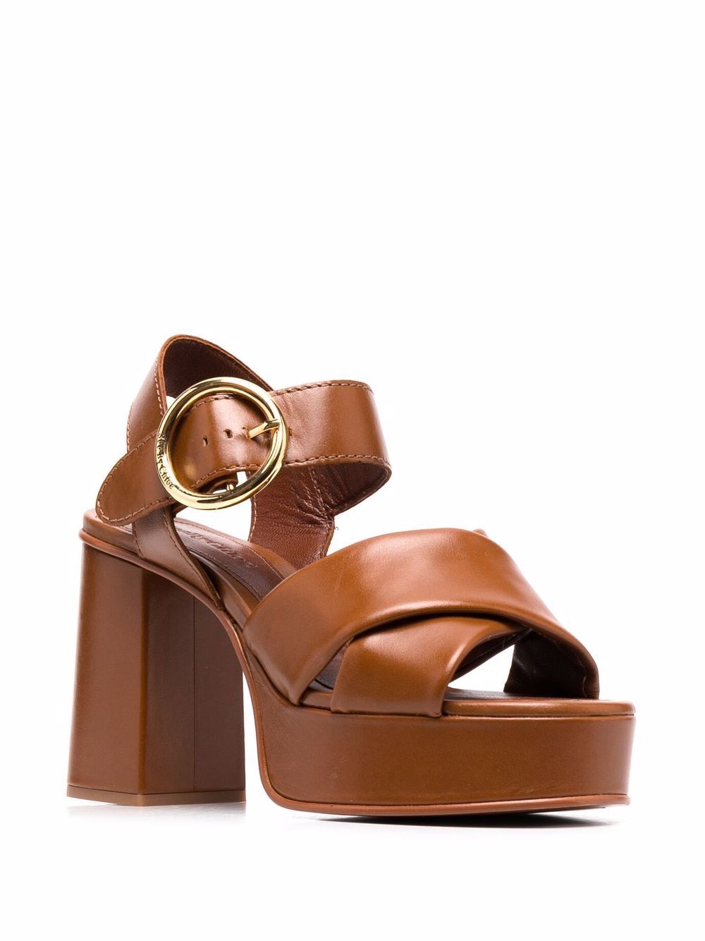 See by Chloé Lyna leren sandalen - Bruin