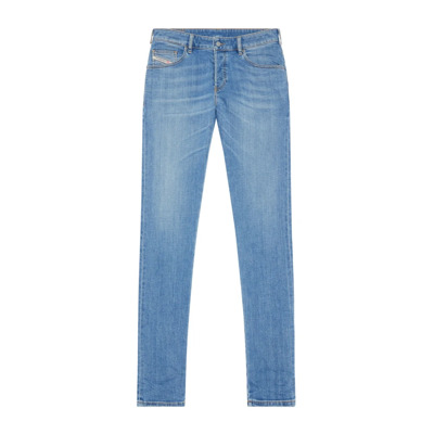 Slim-fit Jeans met Tapered Pijpen en Mid-rise Taille Diesel , Blue , Heren