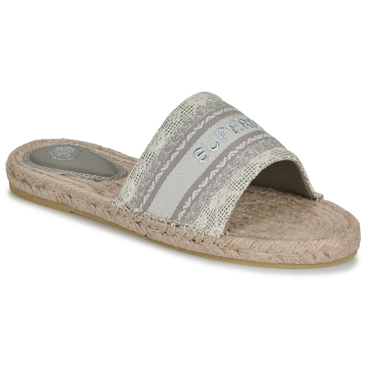 Slippers Superdry Mules Compensées Style Espadrille En Toile