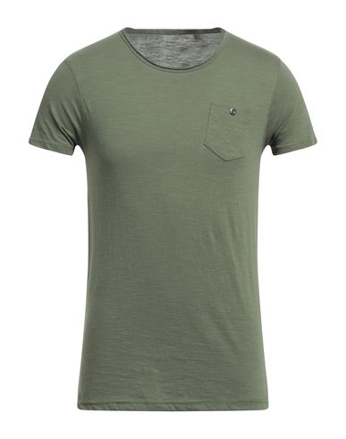 Smiling London Man T-shirt Military green Size S Cotton