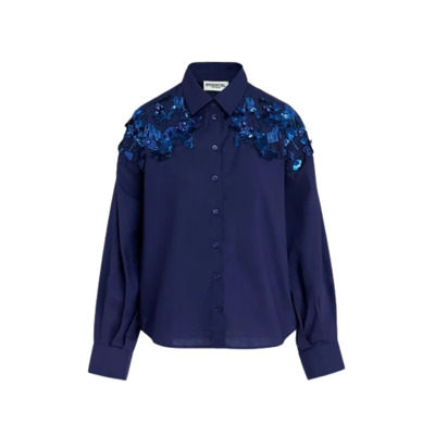 Stijlvolle Embellished Shirt Essentiel Antwerp , Blue , Dames