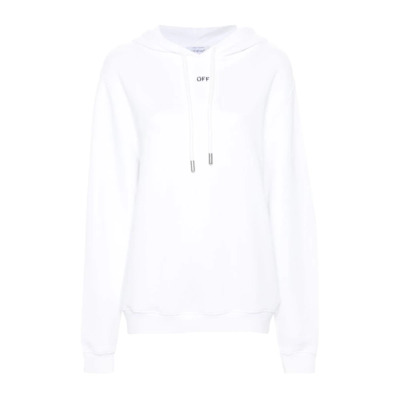 Stijlvolle Hoodie Sweatshirt Off White , White , Dames