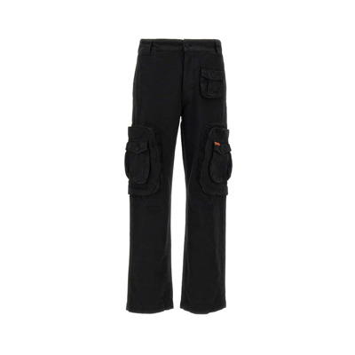 Stijlvolle zwarte straight broek voor heren Heron Preston , Black , Heren