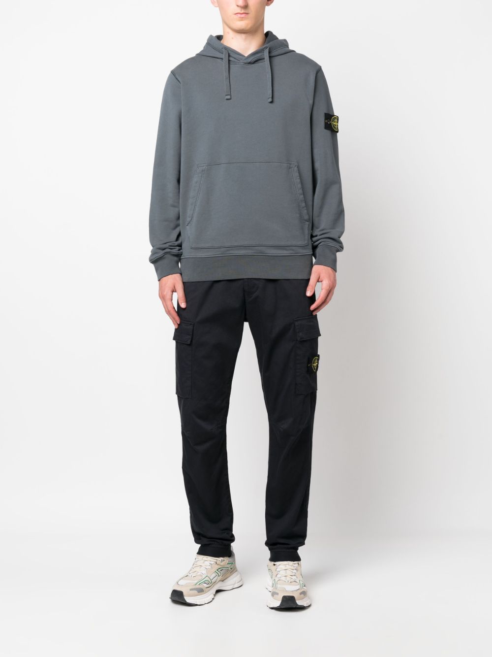 Stone Island Broek met Compass-logopatch - Blauw