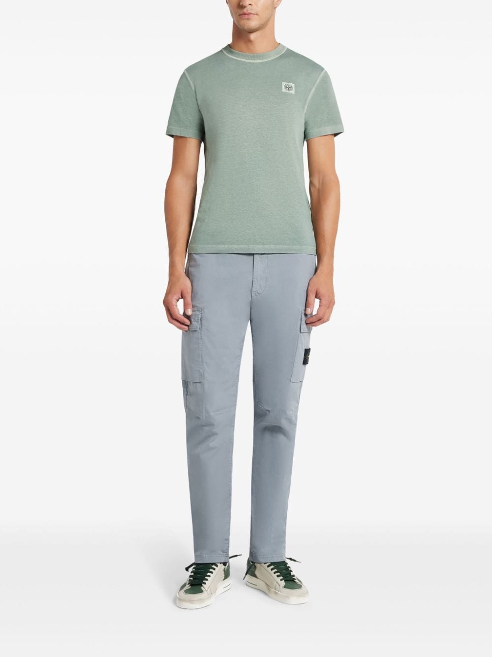 Stone Island Broek met Compass-logopatch - Grijs