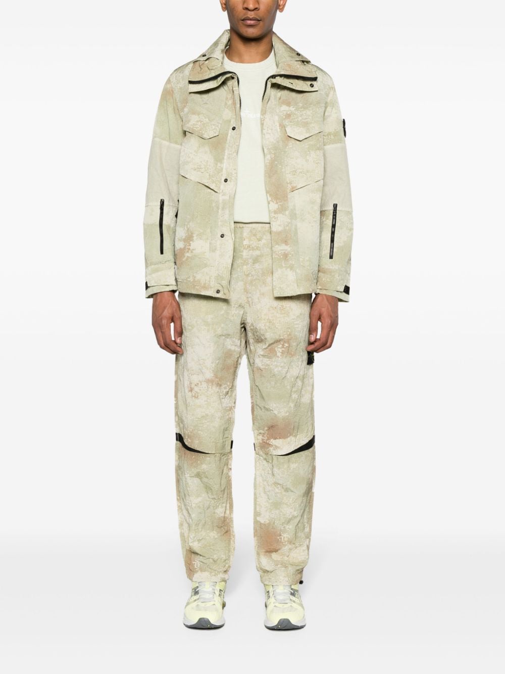 Stone Island Broek met elastische taille - Groen