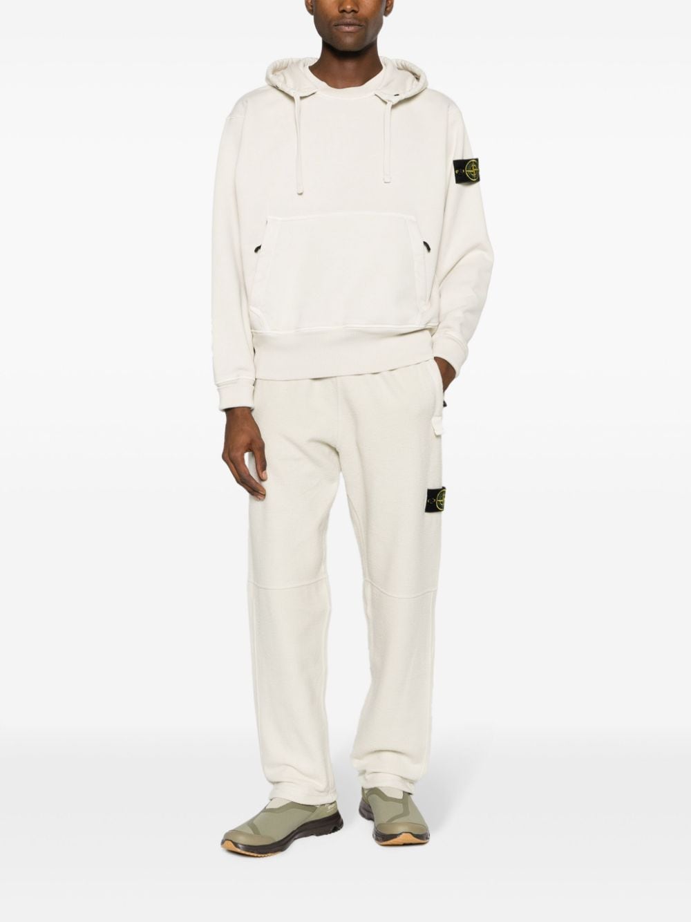 Stone Island Hoodie met Compass-logopatch - Beige