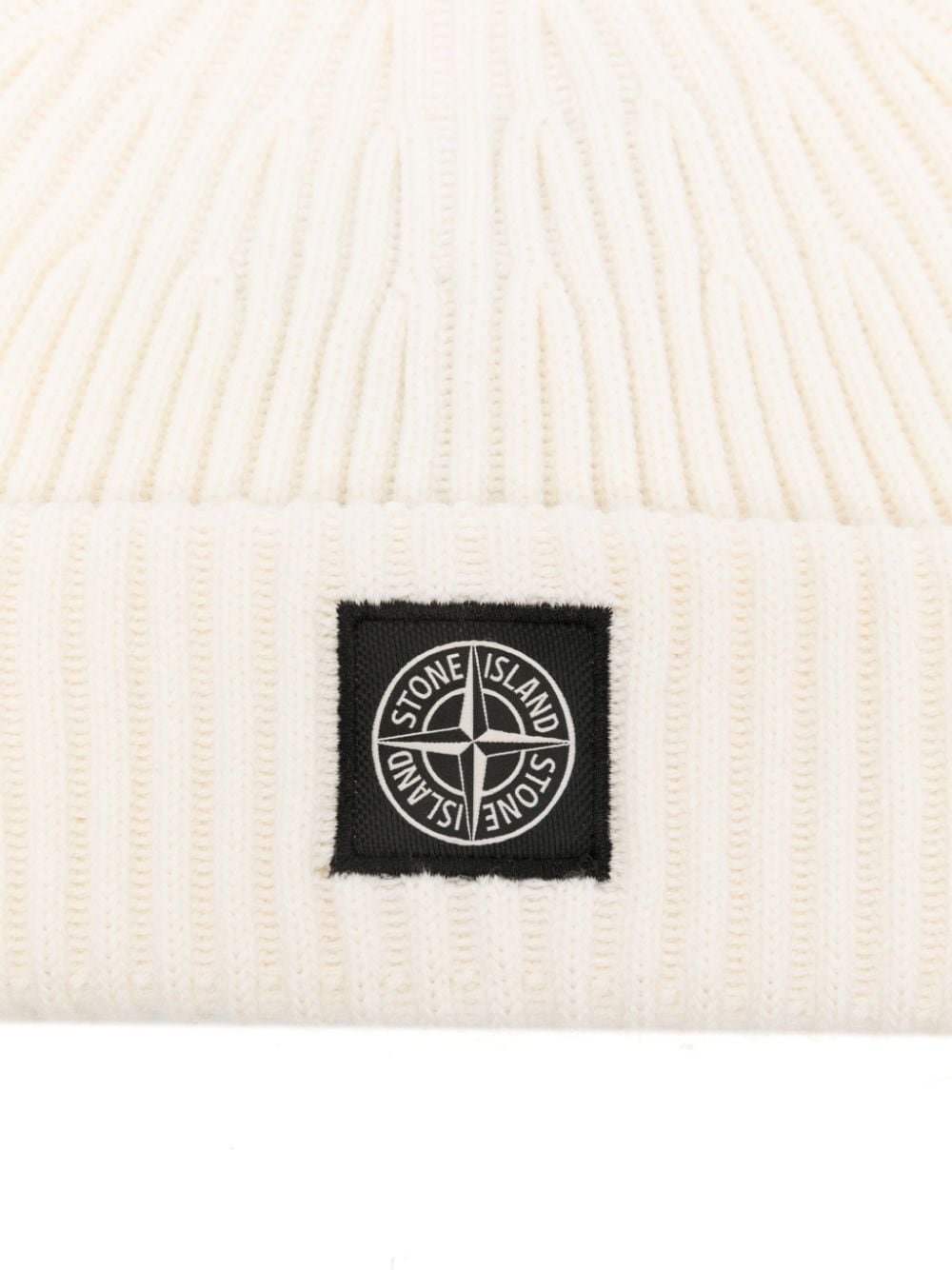 Stone Island Muts met Compass-logopatch - Wit