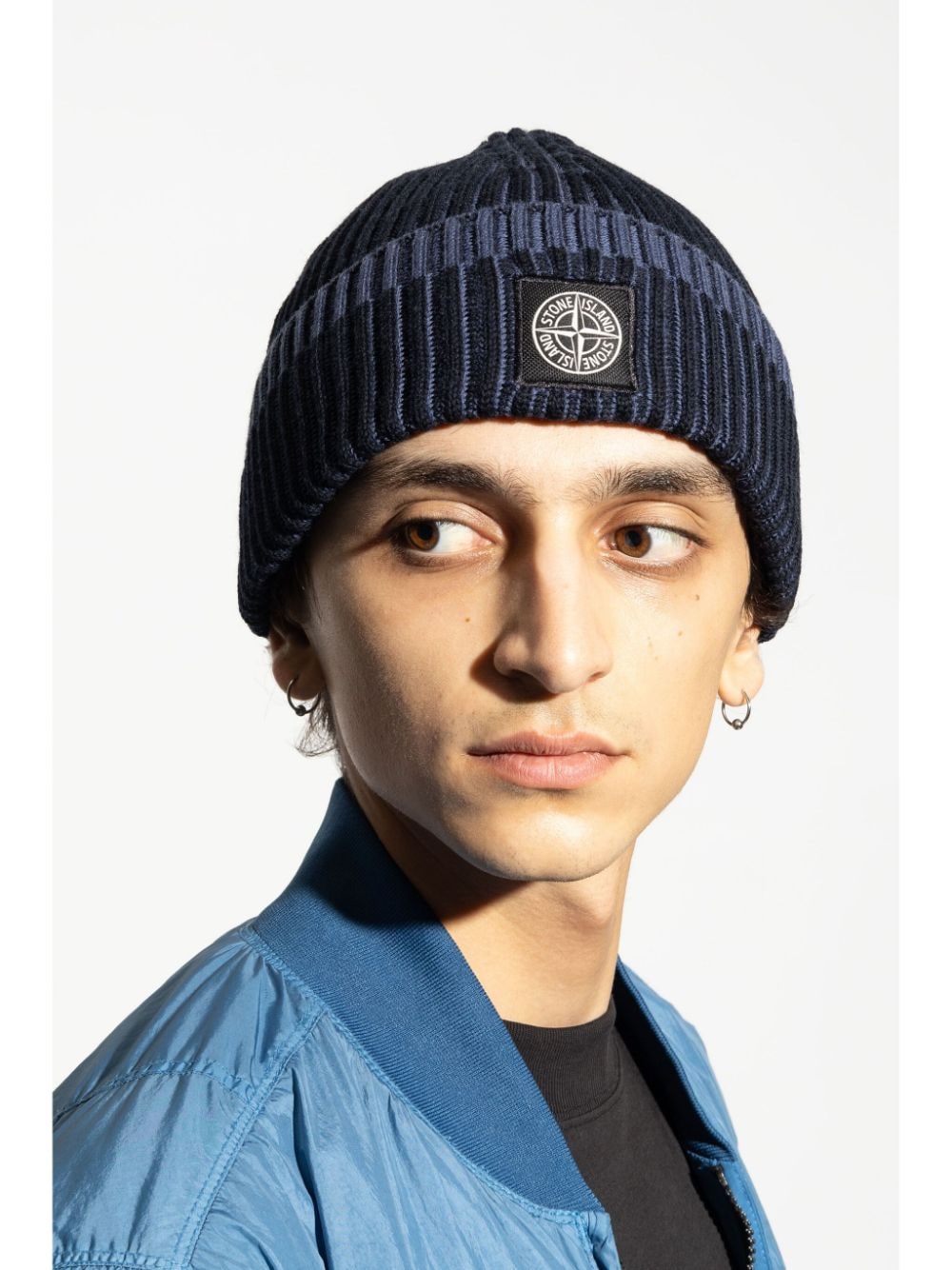 Stone Island Muts met logopatch - Blauw