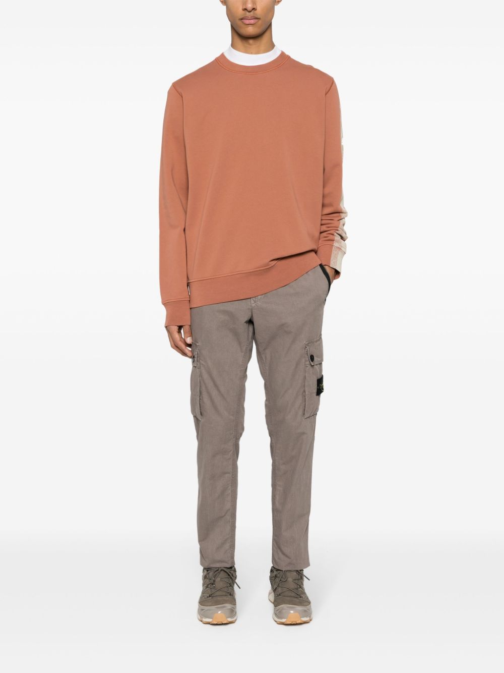 Stone Island Sweater met Compass-logopatch - Bruin