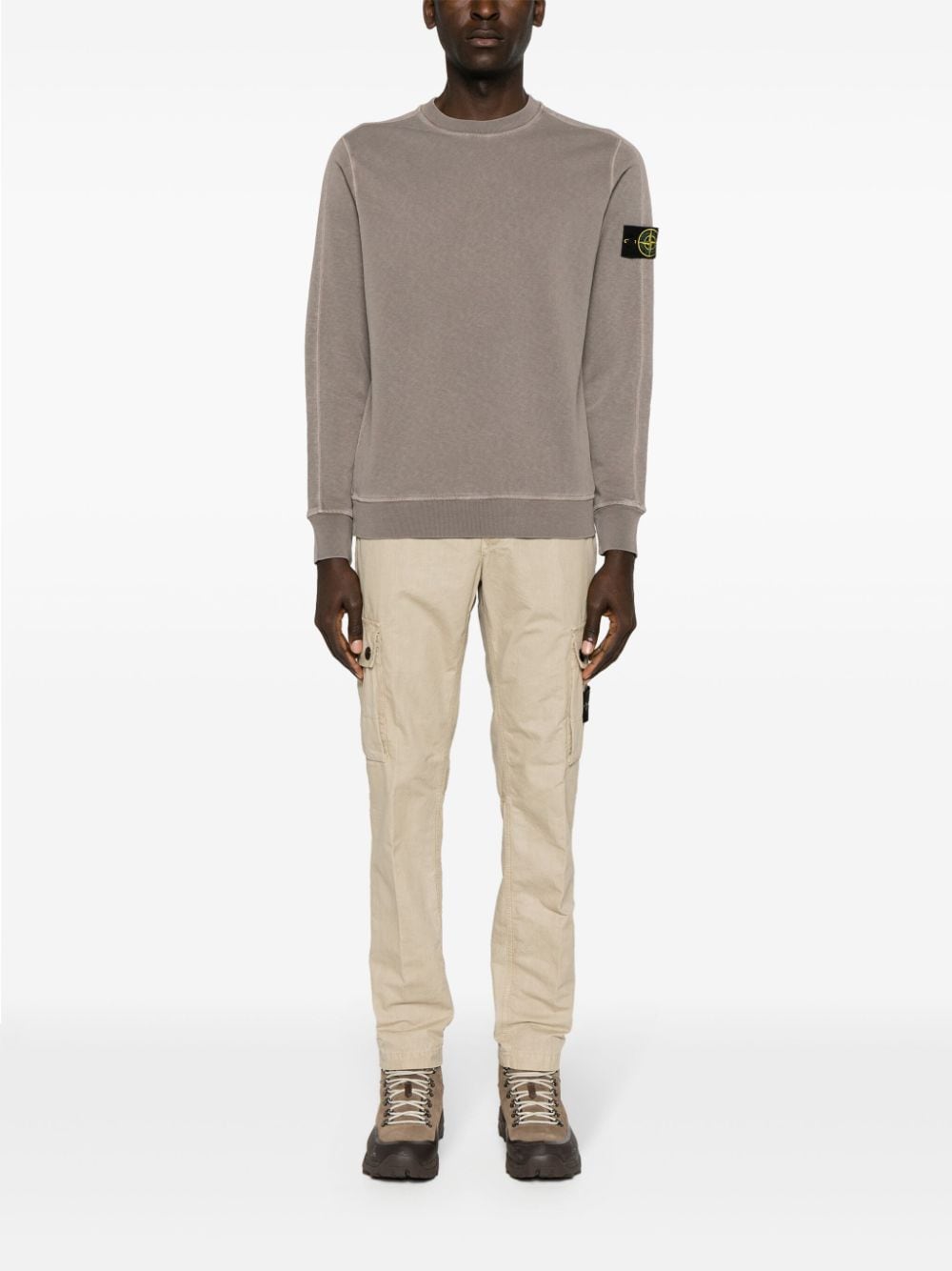 Stone Island Sweater met Compass-logopatch - Grijs