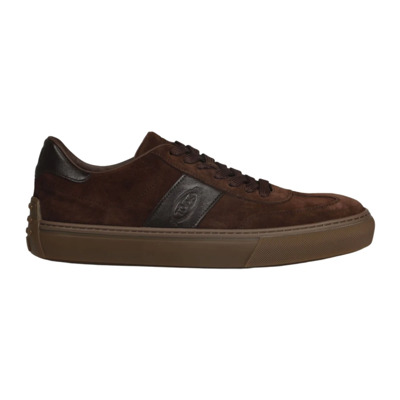 Suede Gym Sneakers Fw22 Tod's , Brown , Heren